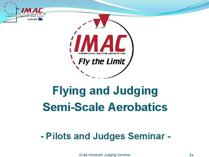 Flying and Judging Semi-Scale Aerobatics - Pilots and Judges Seminar Scale Aerobatic Judging Seminar