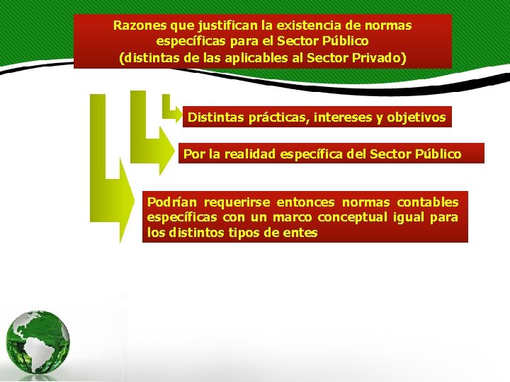 Razones que justifican la existencia de normas específicas para el Sector Público (distintas de