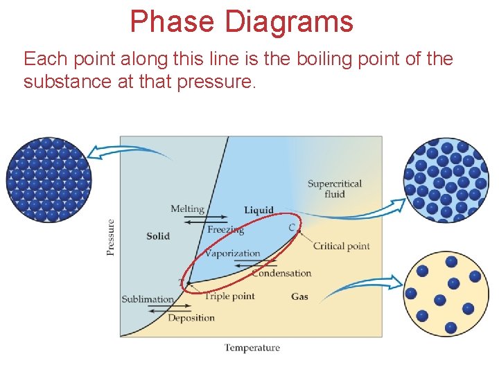 Phase Diagrams Each point along this line is the boiling point of the substance