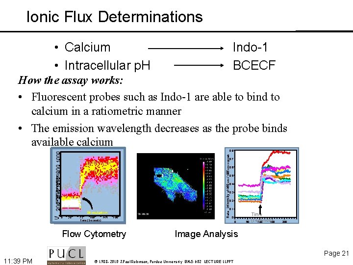 Ionic Flux Determinations • Calcium • Intracellular p. H Indo-1 BCECF How the assay