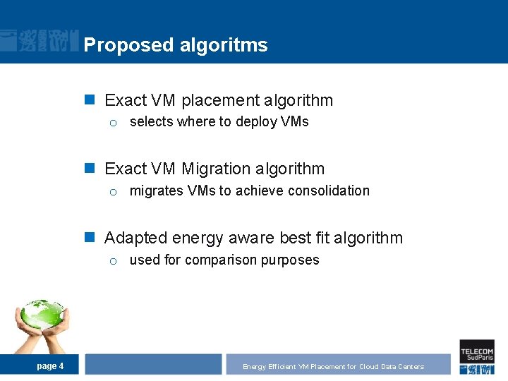 Vm Optimal Algorithm Energy Efficiency in Cloud Data Centers Energy Efficient