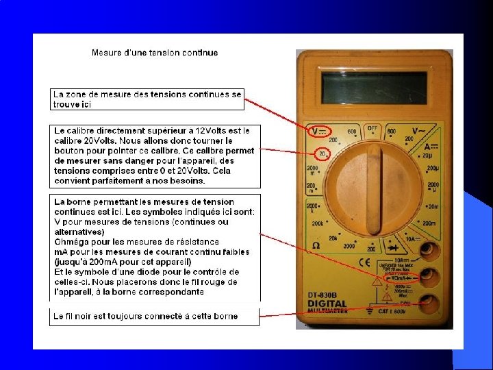 Mesure d’une tension continue 