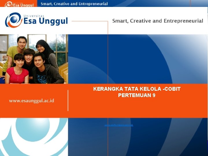 KERANGKA TATA KELOLA -COBIT PERTEMUAN 9 www. performanceweb. org 