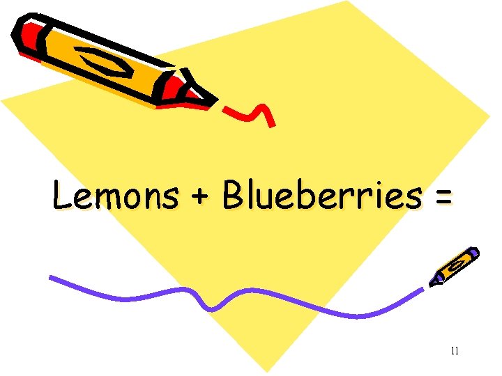 Lemons + Blueberries = 11 