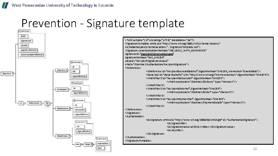 West Pomeranian University of Technology in Szczecin Prevention - Signature template <? xml version="1. West Pomeranian University of Technology in Szczecin Prevention - Signature template <? xml version="1.