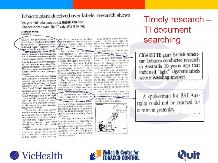 Timely research – TI document searching 