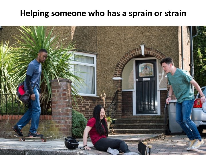 Helping someone who has a sprain or strain 