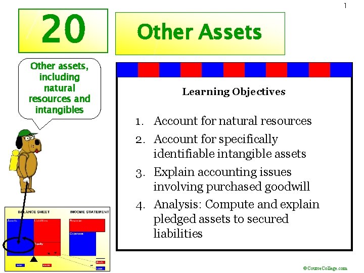 20 Other assets, including natural resources and intangibles 1 Other Assets Learning Objectives 1.