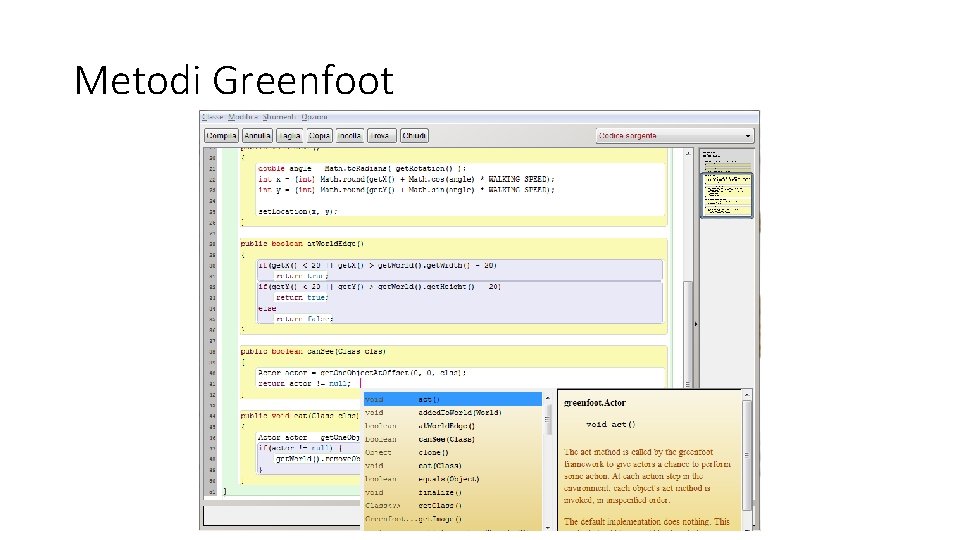 Metodi Greenfoot 