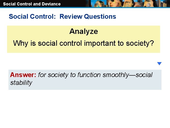Social Control and Deviance Social Control: Review Questions Analyze Why is social control important