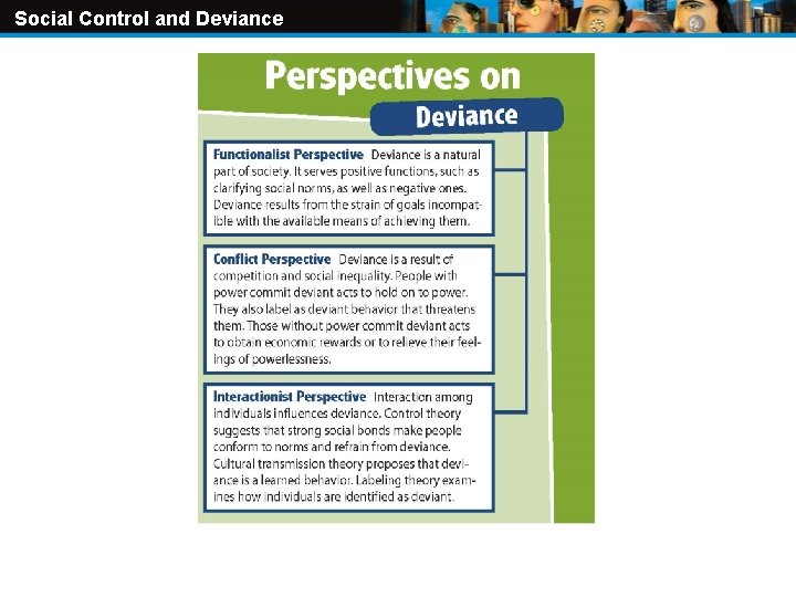 Social Control and Deviance Original Content Copyright © Holt Mc. Dougal. Additions and changes
