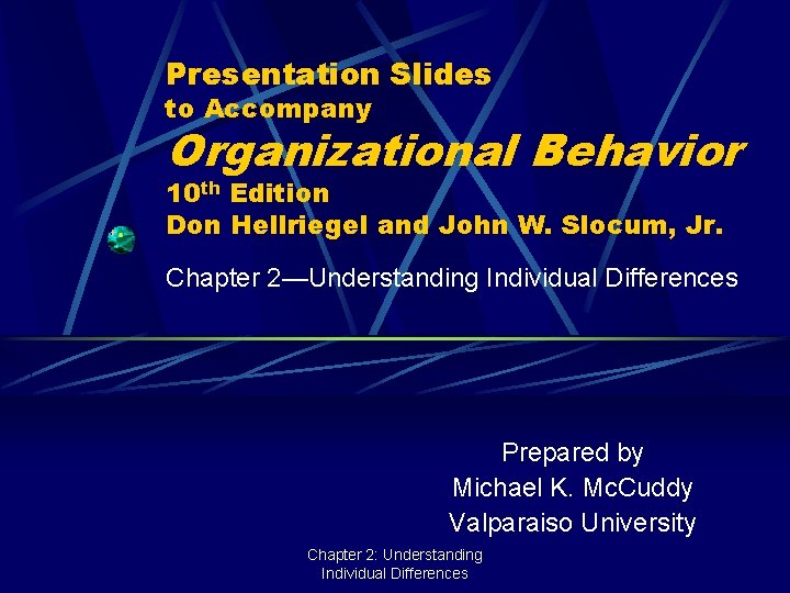 Presentation Slides to Accompany Organizational Behavior 10 th Edition Don Hellriegel and John W.