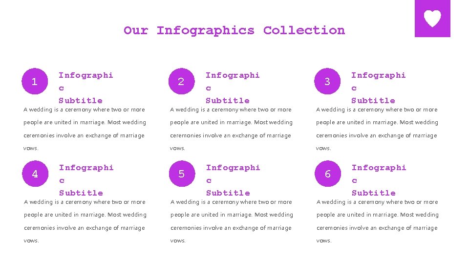 Our Infographics Collection 1 Infographi c Subtitle 2 Infographi c Subtitle 3 Infographi c