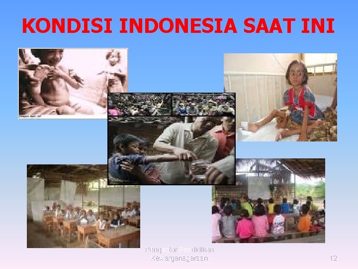 KONDISI INDONESIA SAAT INI Pengantar Pendidikan Kewarganegaraan 12 