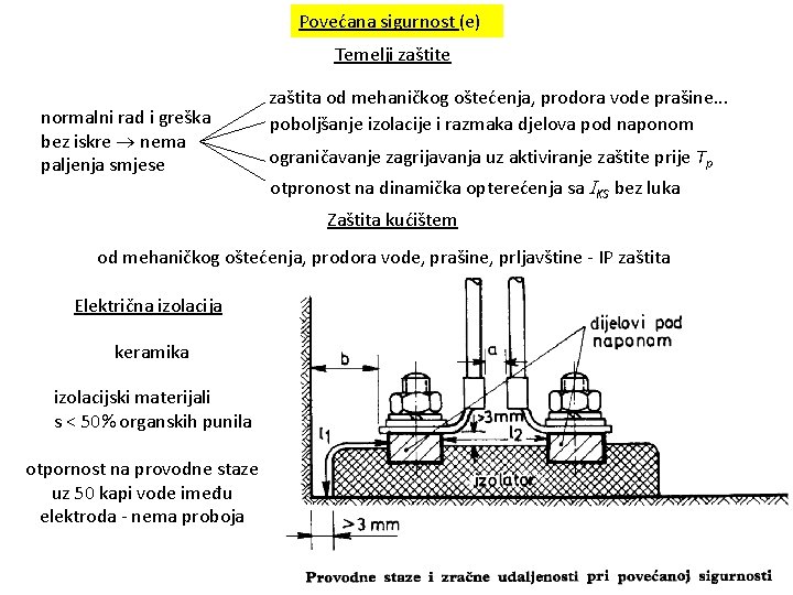 Povećana sigurnost (e) Temelji zaštite normalni rad i greška bez iskre nema paljenja smjese