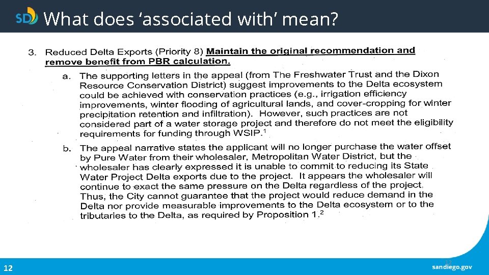 What does ‘associated with’ mean? 12 12 What does ‘associated with’ mean? 12 12