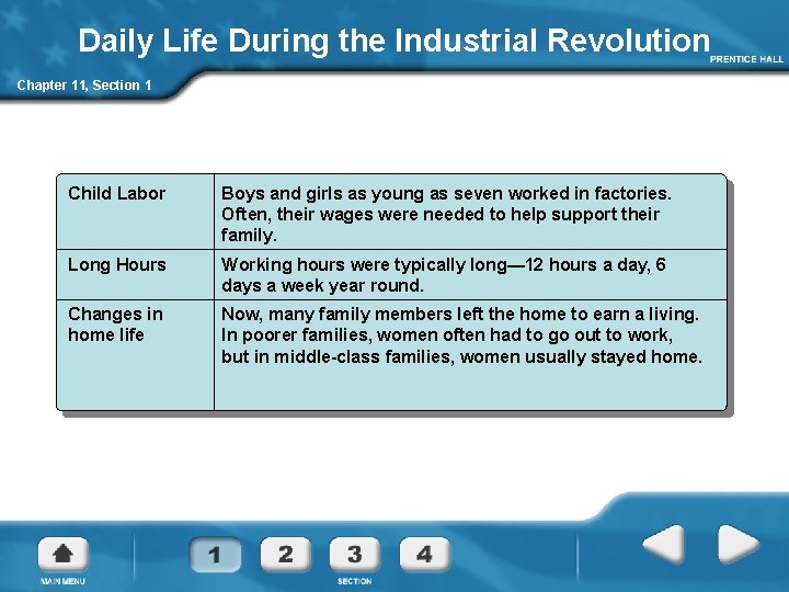 Daily Life During the Industrial Revolution Chapter 11, Section 1 Child Labor Boys and