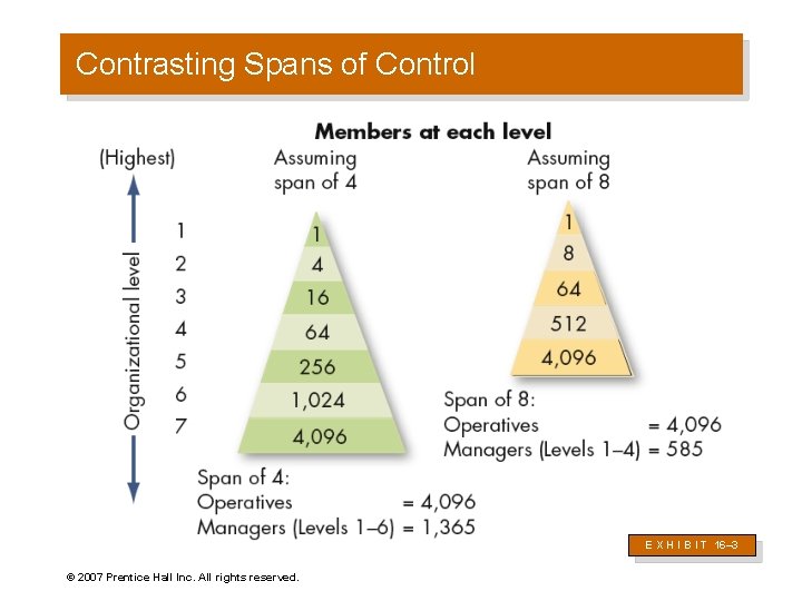 Contrasting Spans of Control E X H I B I T 16– 3 ©