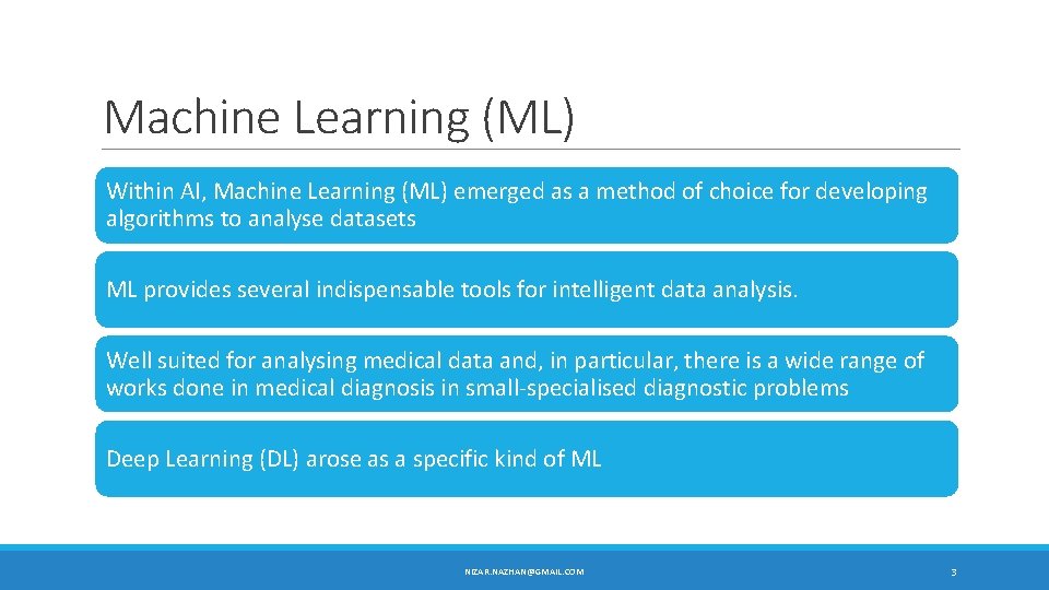Machine Learning (ML) Within AI, Machine Learning (ML) emerged as a method of choice Machine Learning (ML) Within AI, Machine Learning (ML) emerged as a method of choice