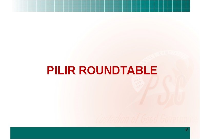 PILIR ROUNDTABLE 18 