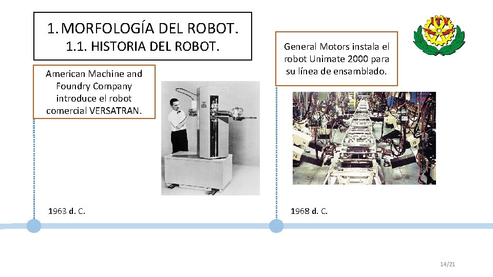 1. MORFOLOGÍA DEL ROBOT. 1. 1. HISTORIA DEL ROBOT. American Machine and Foundry Company