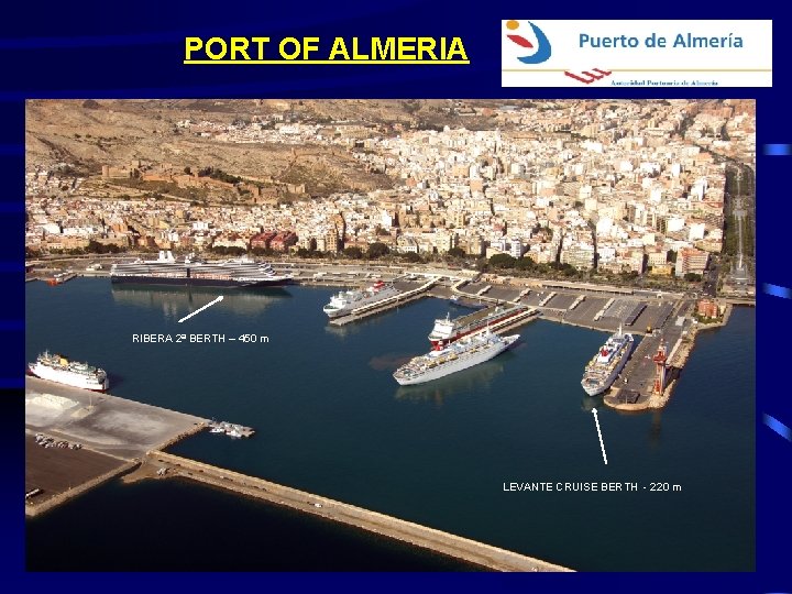 PORT OF ALMERIA RIBERA 2ª BERTH – 450 m LEVANTE CRUISE BERTH - 220