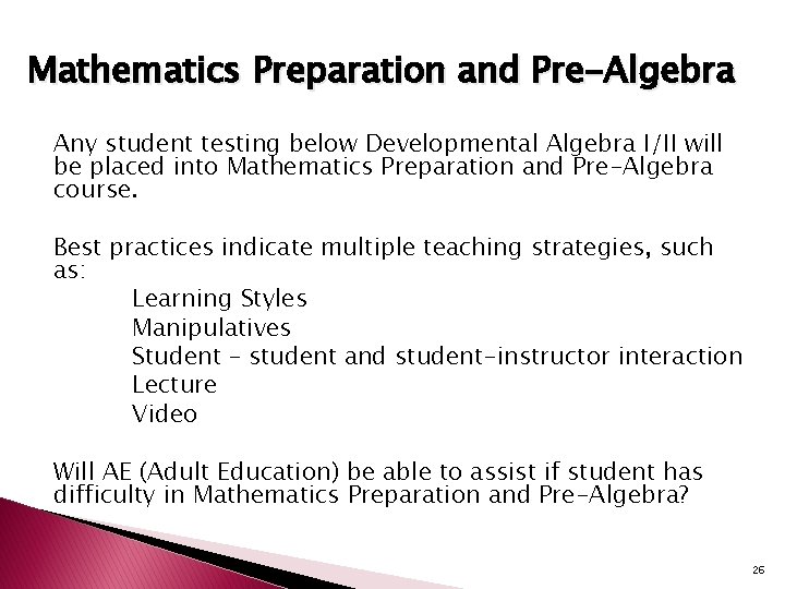 Developmental Math College Prep Developmental Mathematics Reform Choosing the Best Model AMATYC
