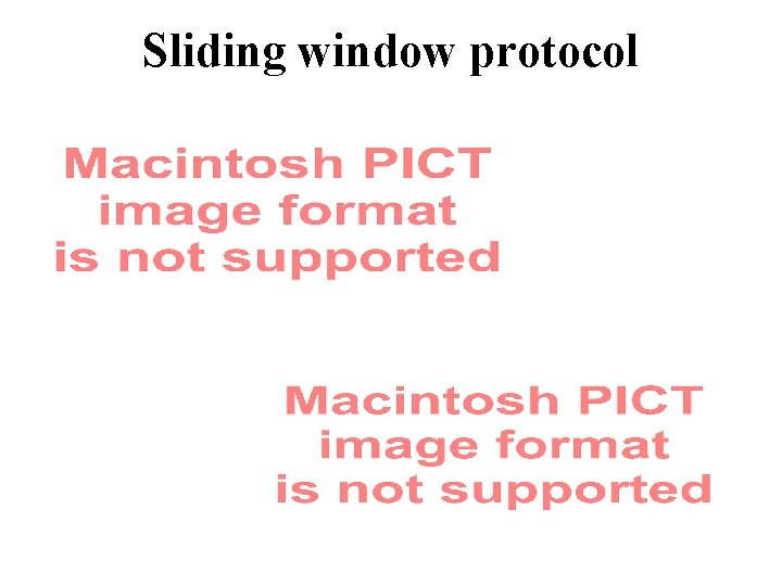 Sliding window protocol 