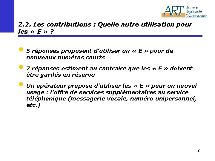 2. 2. Les contributions : Quelle autre utilisation pour les « E » ?