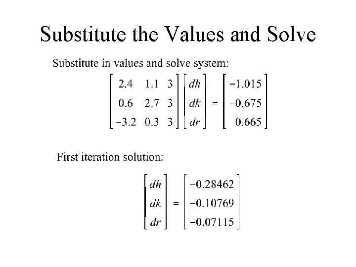Substitute the Values and Solve 