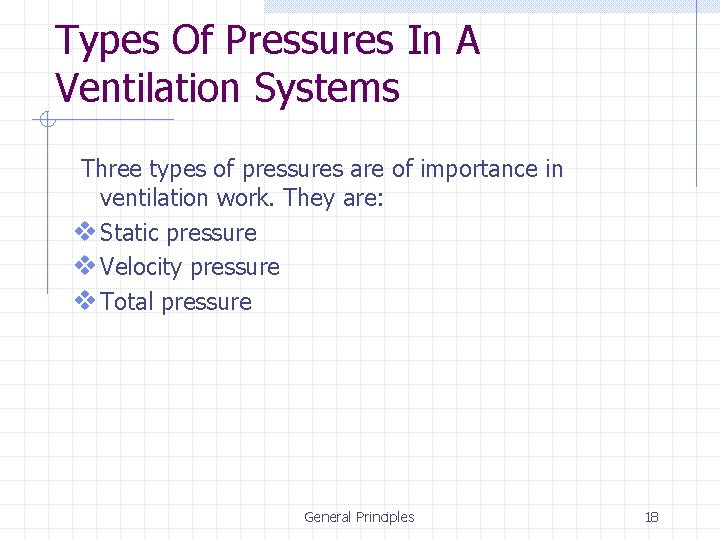 Types Of Pressures In A Ventilation Systems Three types of pressures are of importance