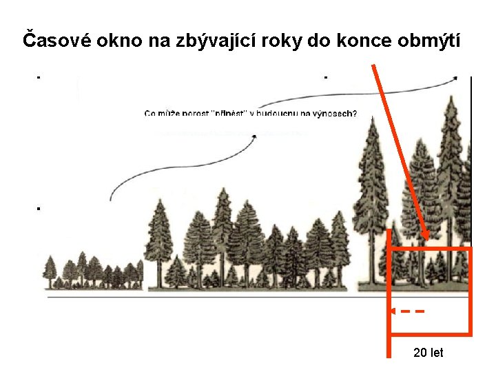 Časové okno na zbývající roky do konce obmýtí 20 let 