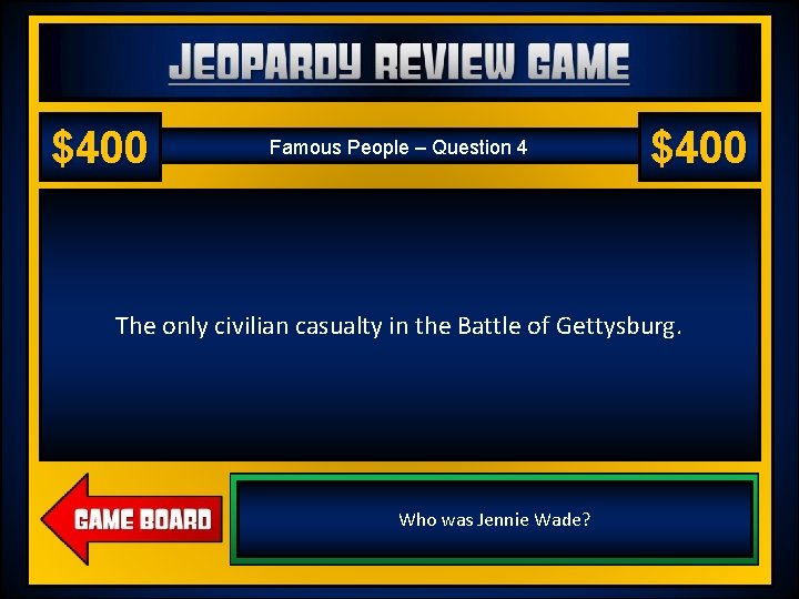 Jeopardy Review Game US History 2 – Chapter 18 – World War I $400