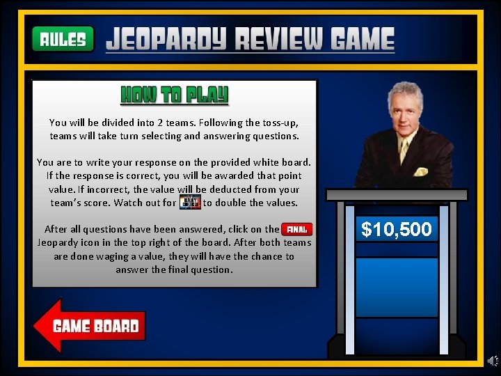 Rules Jeopardy Review Game US History 2 – Chapter 18 – World War I