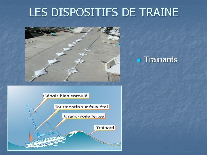 LES DISPOSITIFS DE TRAINE n Trainards 