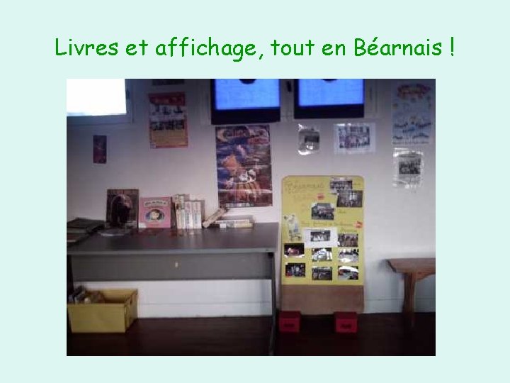 Livres et affichage, tout en Béarnais ! 