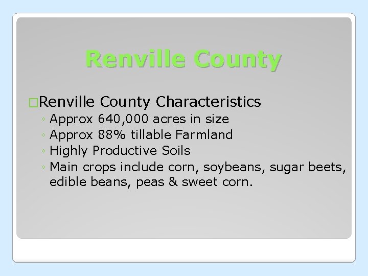 Land Valuation Concepts Doug Bruns SAMA Deputy Renville
