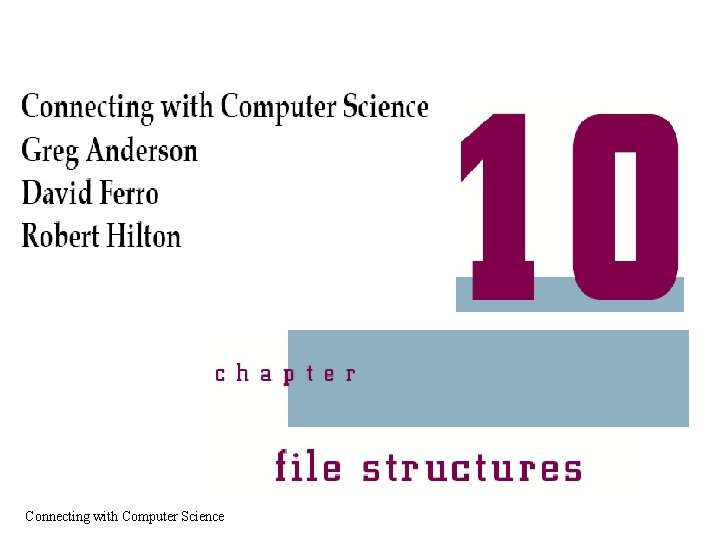 Connecting with Computer Science 