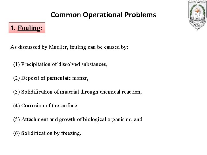 Chapter 4 Heat Exchangers Design Considerations Common Operational