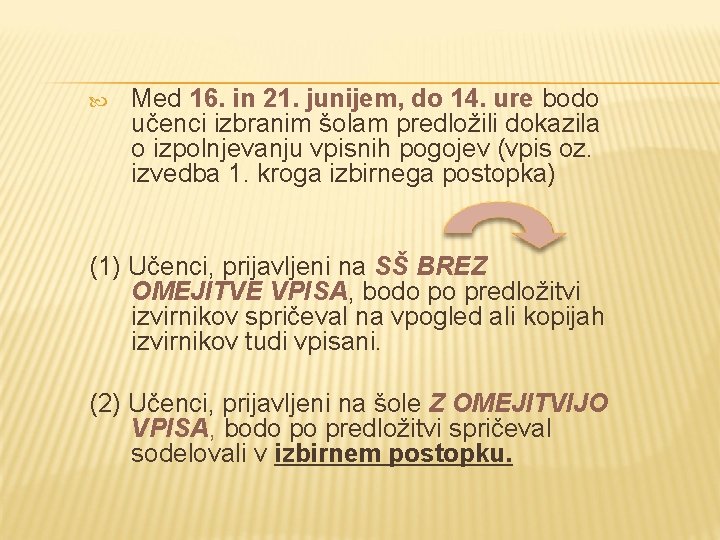  Med 16. in 21. junijem, do 14. ure bodo učenci izbranim šolam predložili