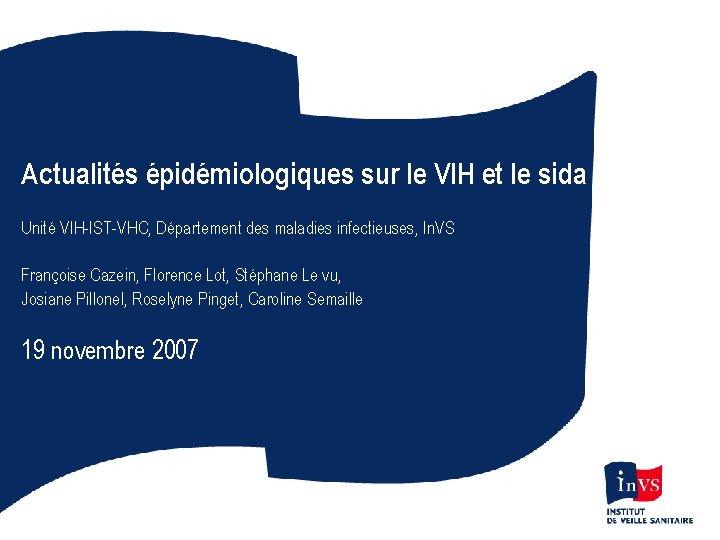 Actualits pidmiologiques sur le VIH et le sida