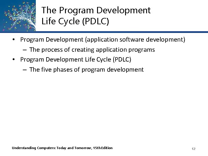 The Program Development Life Cycle (PDLC) • Program Development (application software development) – The The Program Development Life Cycle (PDLC) • Program Development (application software development) – The