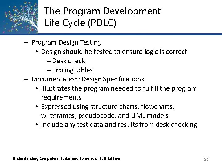 The Program Development Life Cycle (PDLC) – Program Design Testing • Design should be The Program Development Life Cycle (PDLC) – Program Design Testing • Design should be