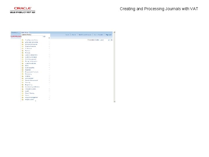 Creating and Processing Journals with VAT 