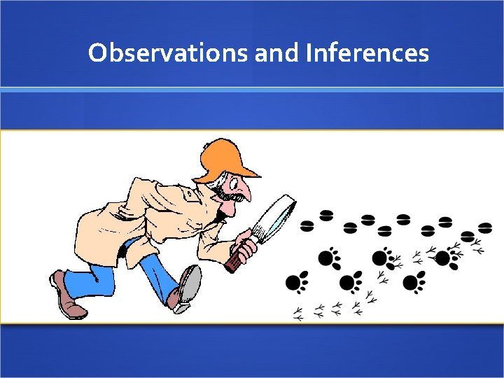 Observations and Inferences 