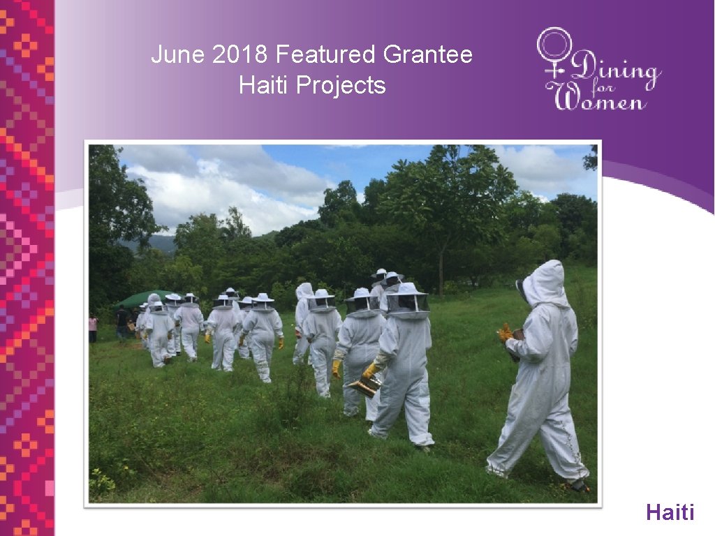 June 2018 Featured Grantee Haiti Projects Haiti 