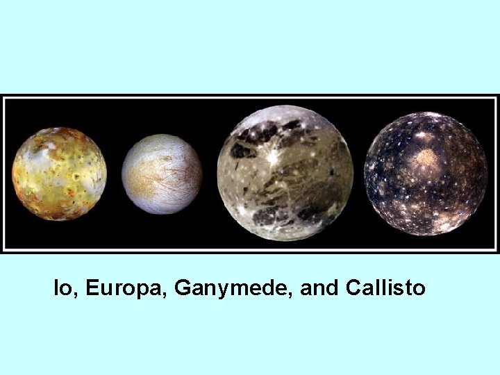 Io, Europa, Ganymede, and Callisto 