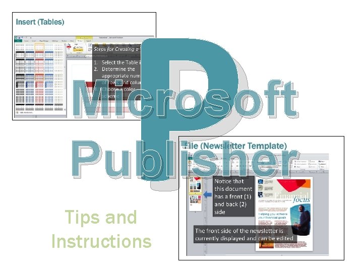 P Microsoft Publisher Tips and Instructions 