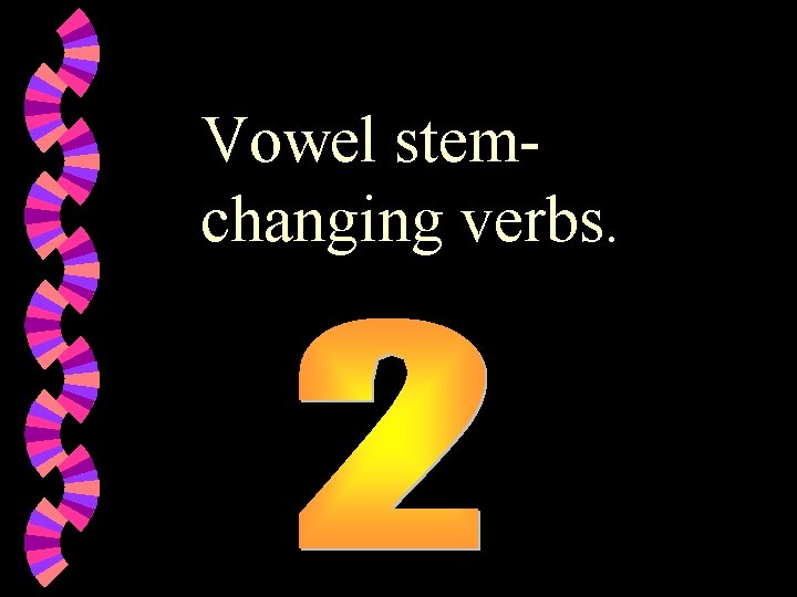 Vowel stemchanging verbs. 