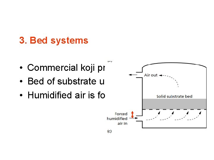 3. Bed systems • Commercial koji production • Bed of substrate up to 1